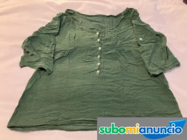 Blusa verde estampada