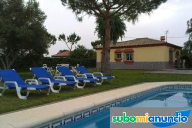 Chalet Individual con Piscina,La Barrosa, vacacional,