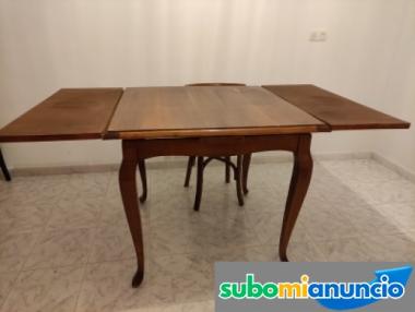 Mesa de comedor de madera extensible