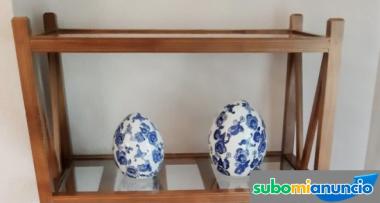 Pareja huevos de porcelana originales