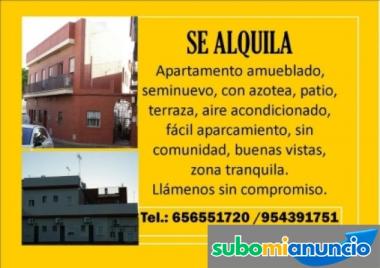 Se alquila  apartamento amueblado.