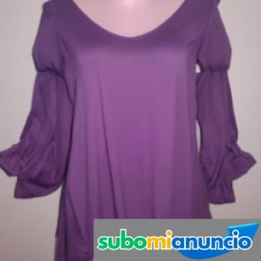 Blusa morada y lila de manga larga