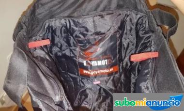 Chaqueta y pantalon de moto en cordura negro