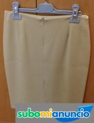 Falda zara talla 36 beige