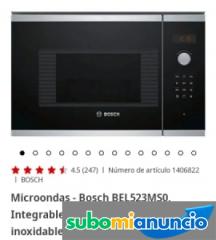 Microondas Bosch integrable sin estrenar