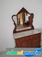 Muebles dormitorio antiguo madera nogal