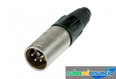 Nc4mx conector neutrik xlr 4 polos macho