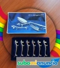 SET 6 APOYACUBIERTOS Silver plated