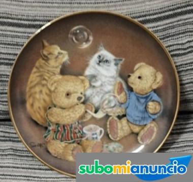 Vendo plato decorativo de porcelana bubble buddies,de sue willis, franklin mint